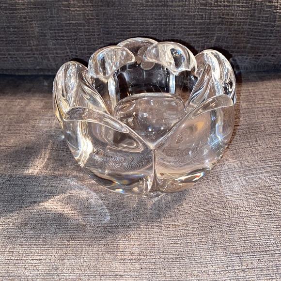 Royal Copenhagen Large 5” Crystal Lotus Candle Holder W/ Sticker - Picture 2 of 7
